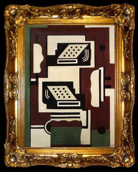 framed  Fernard Leger Composition aux Deux Machines a Ecrire, ta009-2